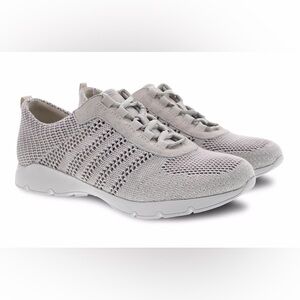 Dansko Adrianne Sneaker Washed Knit Fabric Taupe Size 40